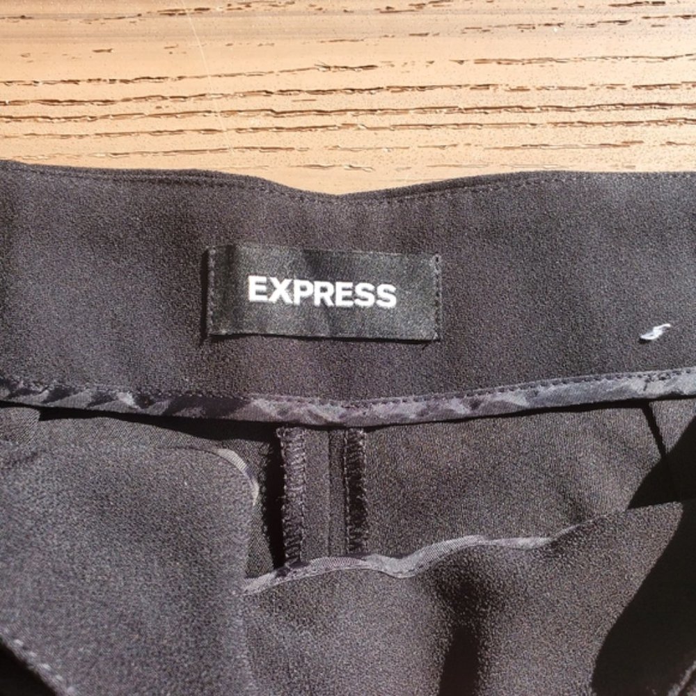Express High Rise Cropped Culottes Pants Preppy Tie Waist Work Office Wide Leg 6 - Picture 3 of 9